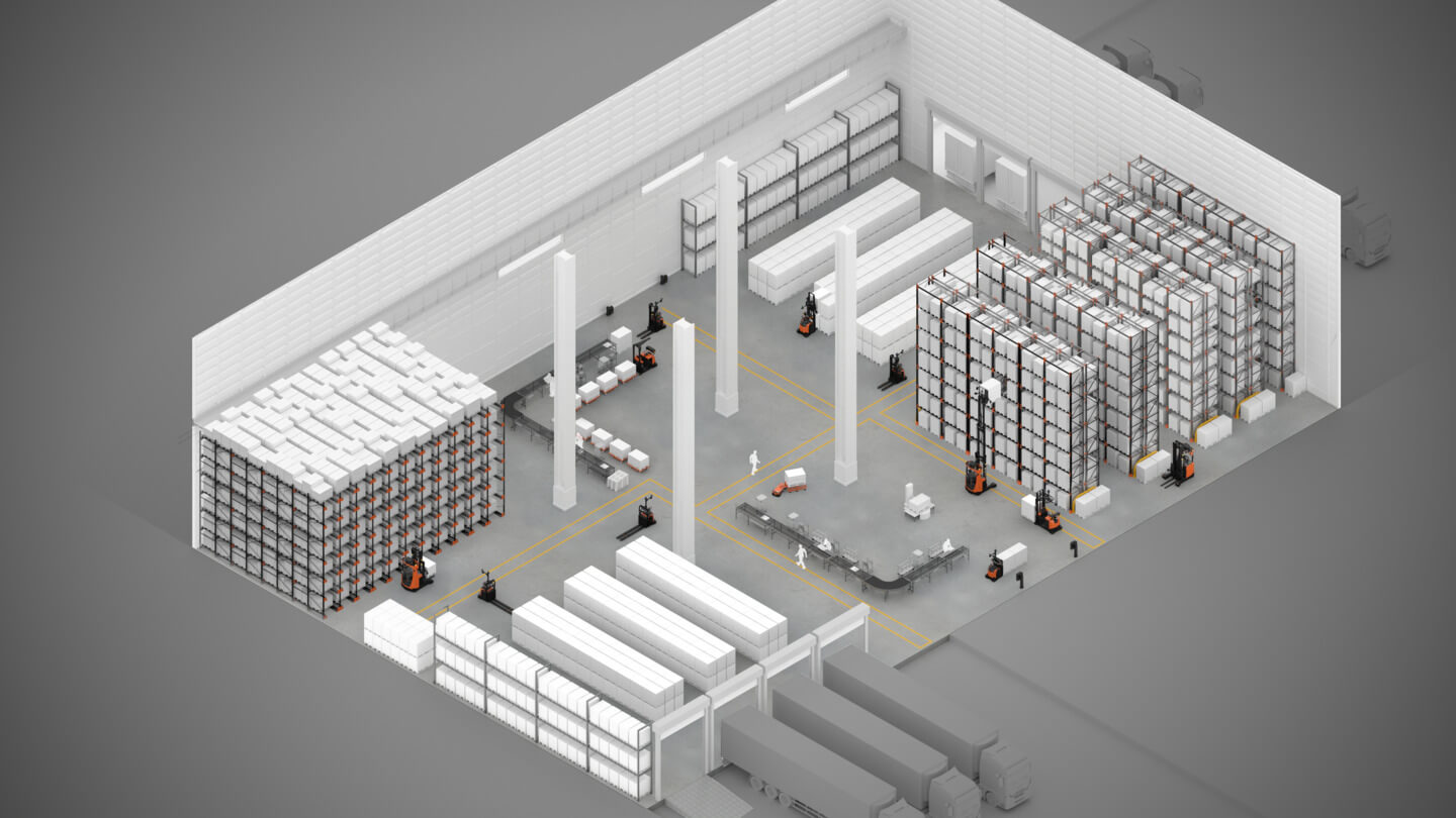 esquema en el diseño de un almacén | Toyota Material Handling